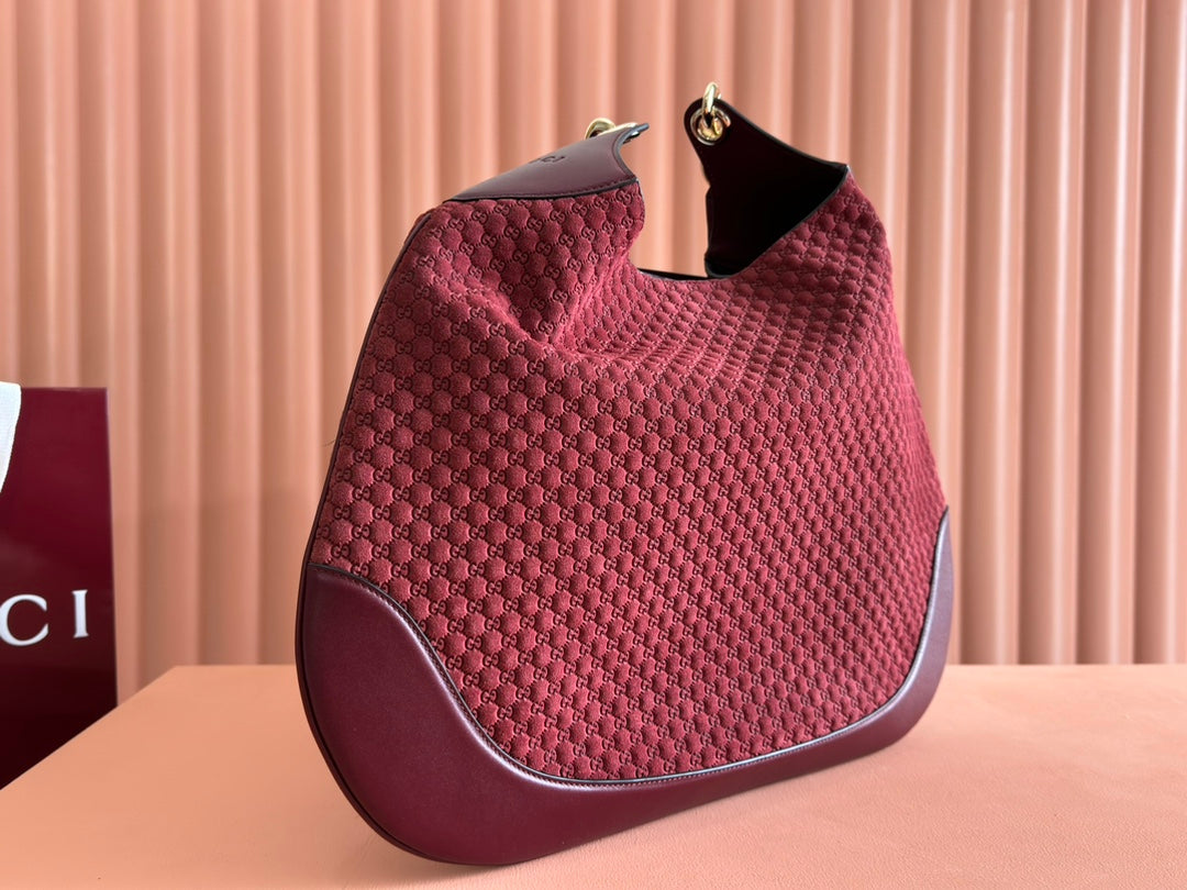 B GROSSE SCHULTERTASCHE 49 IN ROSSO ANCORA ROTES GG GEPRÄGTES WILDLEDER