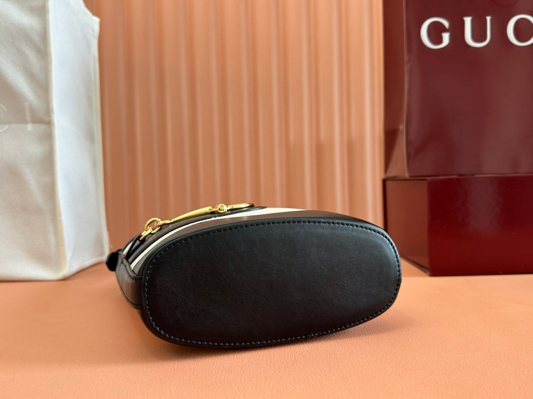 73 KLEINE EIMERTASCHE 20 AUS NATUR-CANVAS UND SCHWARZEM KALBSLEDER