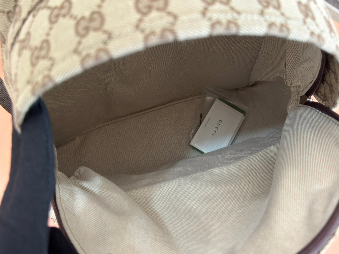 MITTELGROSSER RUCKSACK 42 IN BEIGE UND DUNKELBRAUN GG CANVAS