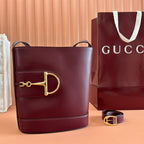 73 MITTELGROSSER EIMERBEUTEL 27,5 IN ROSSO ANCORA ROTES GLATTES KALBSLEDER