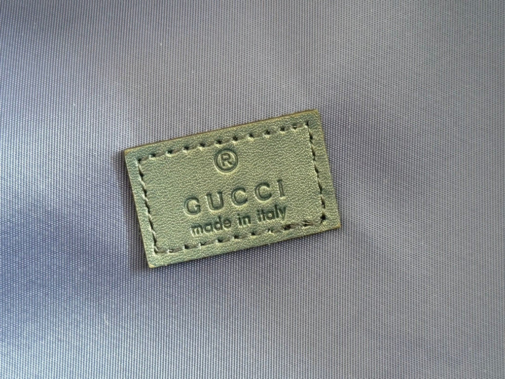 Rucksack 40 cm, beige und braun, mit blauer Schlangenstickerei