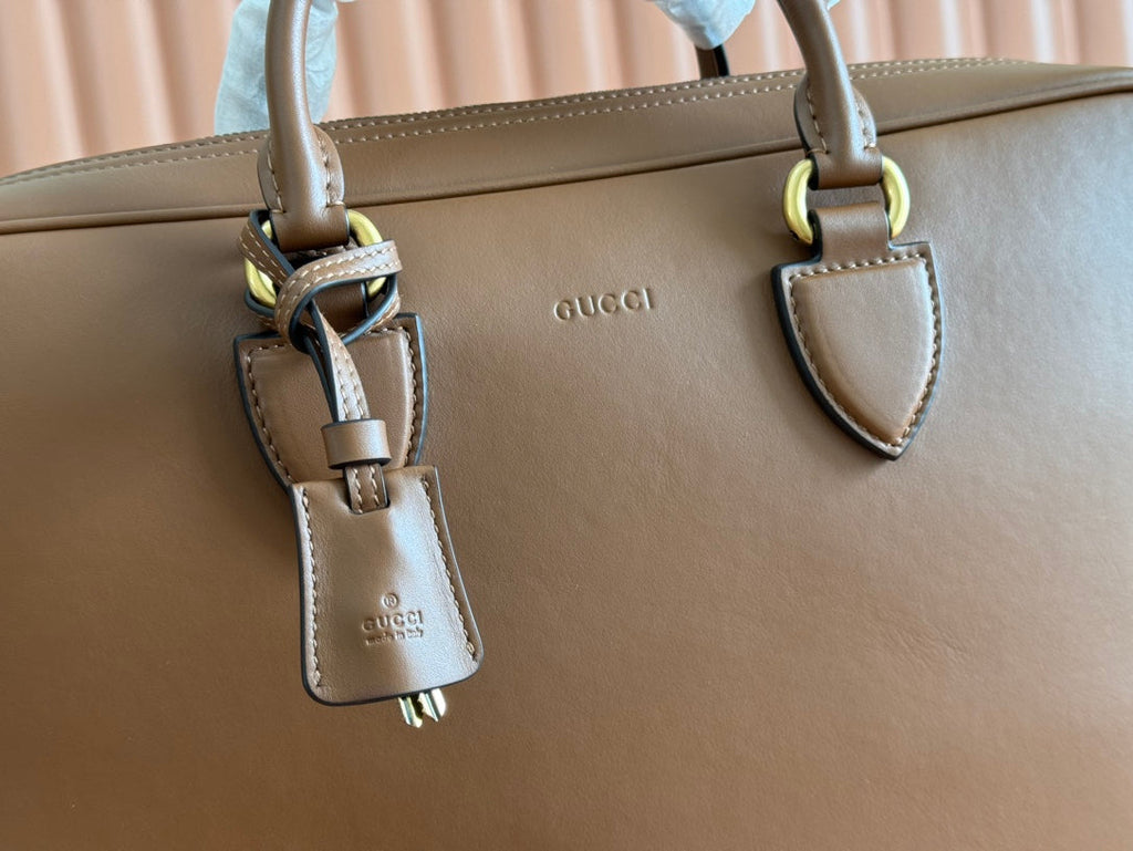 MEDIUM BRIEFCASE 40 IN BROWN CALFSKIN