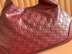 MEDIUM B SHOULDER BAG 42 IN ROSSO ANCORA RED GG EMBOSSED CALFSKIN