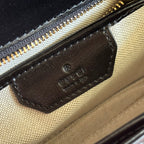 GUCCI BAMBOO MINI BAG 21 BLACK IN CALFSKIN GOLD HARDWARE