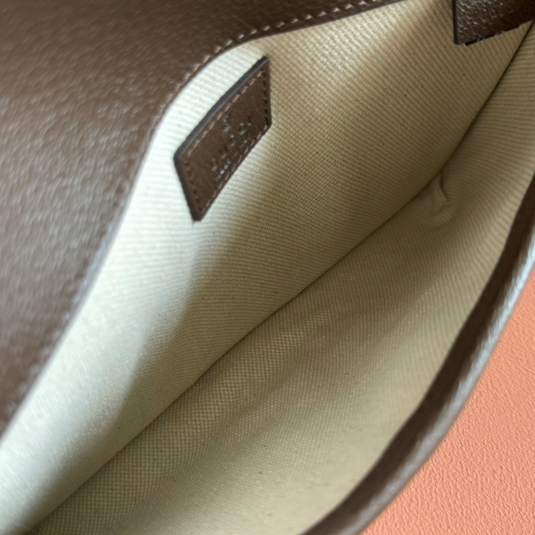 OPHIDIA Gürteltasche 24 in Beige und Dunkelbraunem Canvas