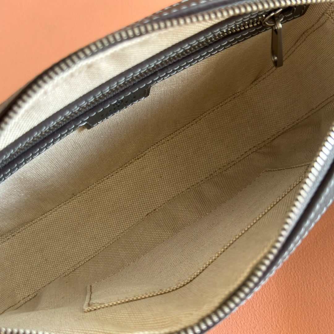 GUCCI OPHIDIA SMALL CROSSBODY BAG 24 GREY AND BLACK MONOGRAM CANVAS