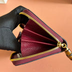 GG 25S MARMONT GELDBÖRSE 19 IN ROTEM KALBSLEDER GOLDENE BESCHLÄGE