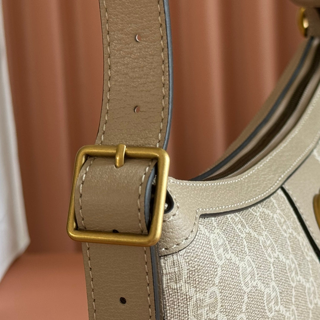 GG 25S EPILOGUE TASCHE 30 IN BEIGE UND WEISSEM KALBSLEDER