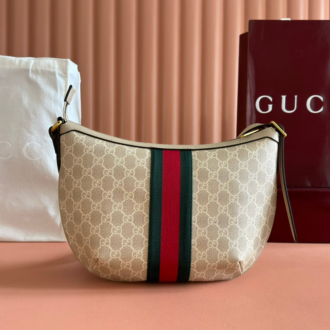 GG 25S EPILOGUE TASCHE 30 IN BEIGE UND WEISSEM KALBSLEDER