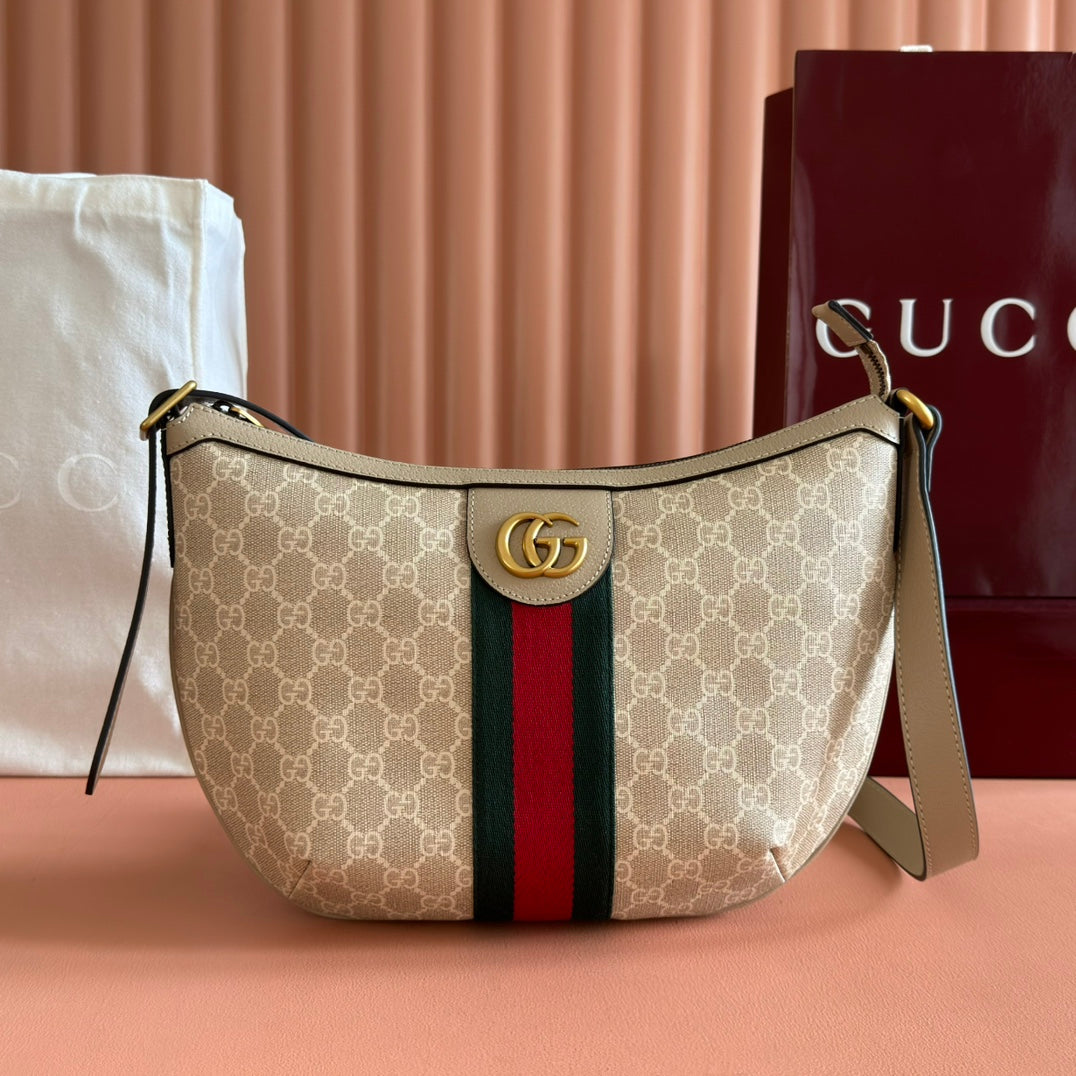 GG 25S EPILOGUE TASCHE 30 IN BEIGE UND WEISSEM KALBSLEDER