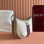 GG 25S EPILOGUE BAG 30 IN BEIGE AND WHITE CALFSKIN