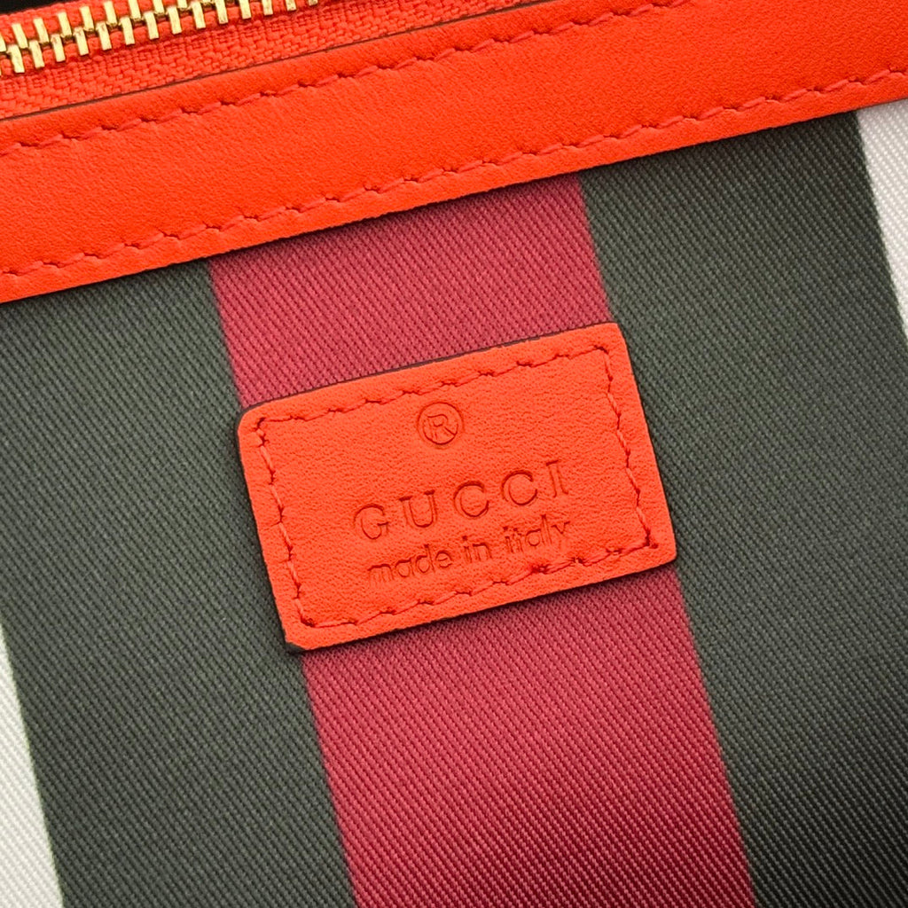 GUCCI 25S EMBLEM GROSSE TASCHE 38 IN BEIGE UND SCHWARZEM KALBSLEDER