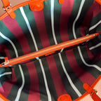 GUCCI 25S EMBLEM GROSSE TASCHE 38 IN BEIGE UND SCHWARZEM KALBSLEDER