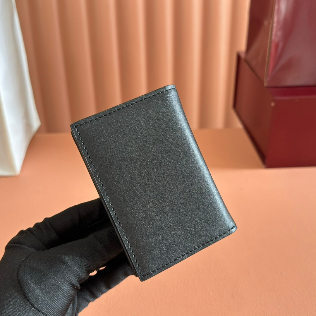 GUCCI 25S MARMONT GELDBÖRSE 10 IN SCHWARZEM KALBSLEDER