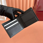 GUCCI 25S MARMONT GELDBÖRSE 11 ZOLL SCHWARZES KALBSLEDER SILBERNE BESCHLÄGE