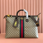 GG 25S SAVOY GROSSE TASCHE 48 IN BEIGE UND EBONY GG SUPREME CANVAS