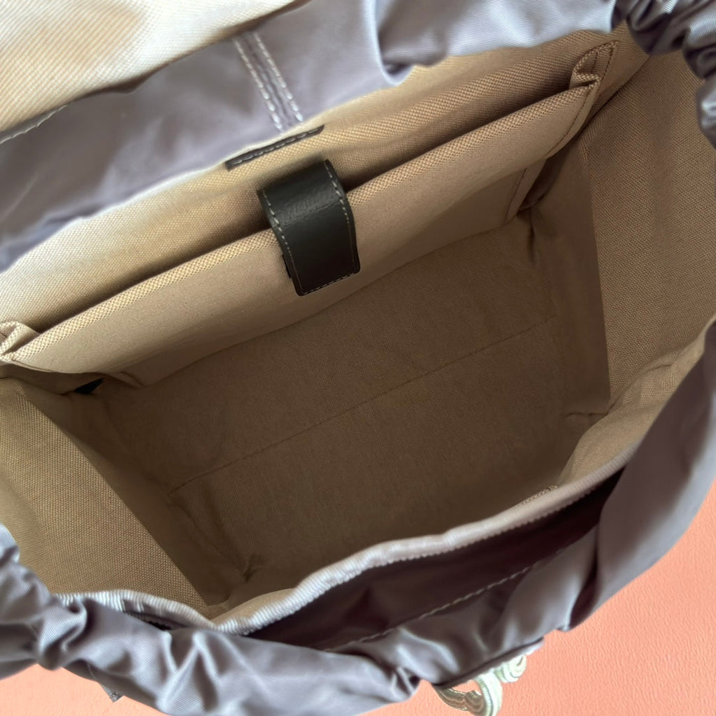 GUCCI 25S OPHIDIA MITTELGROSSER RUCKSACK 40 IN GRÜN-GRAUEM KALBSLEDER