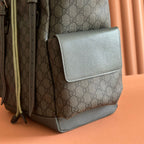 GUCCI 25S OPHIDIA MITTELGROSSER RUCKSACK 40 IN GRÜN-GRAUEM KALBSLEDER