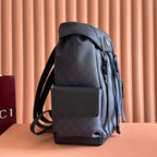 GUCCI 25S OPHIDIA MITTELGROSSER RUCKSACK 40 IN DUNKELBLAU-GRAUEM KALBSLEDER