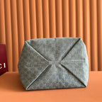 GUCCI 25S TOTISSIMA GROSSE TRAGETASCHE 30 IN BLAU-WEISSEM CANVAS