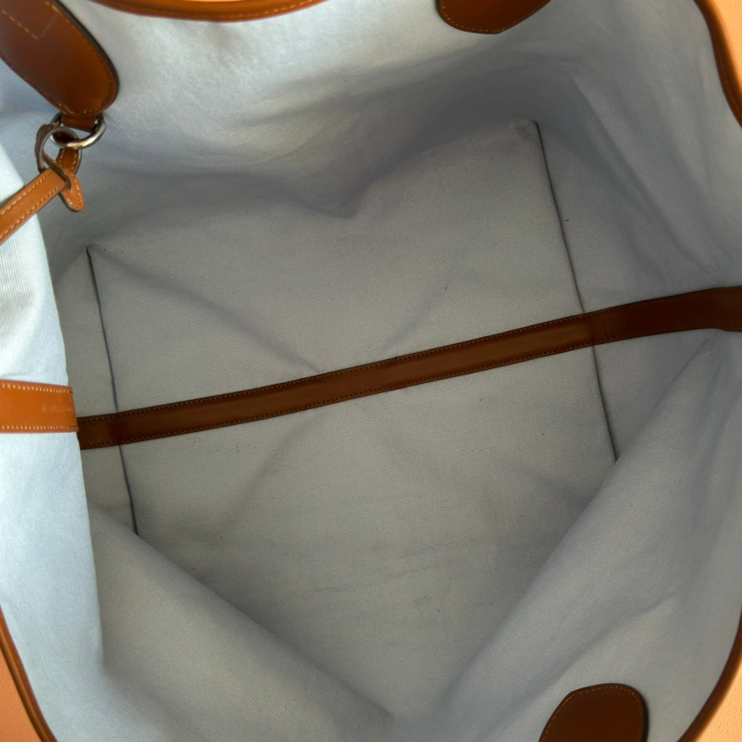 GUCCI 25S TOTISSIMA GROSSE TRAGETASCHE 30 IN BLAU-WEISSEM CANVAS