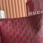 GUCCI 25S EMBLEM MEDIUM SCHULTERTASCHE 26 IN ROSSO ANCORA ROTES KALBSLEDER