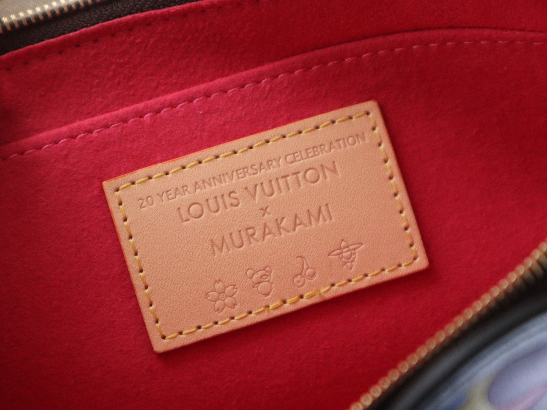 Panda Pochette Tasche 22 Zoll Braun Monogramm Beschichtetes Canvas