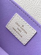 POCHETTE METIS EAST WEST 21 IN WHITE PURPLE MONOGRAM EMPREINTE LEATHER