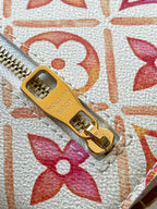 POCHETTE MÉTIS 25 IN CORAL MONOGRAM TILES CANVAS GOLD HARDWARE