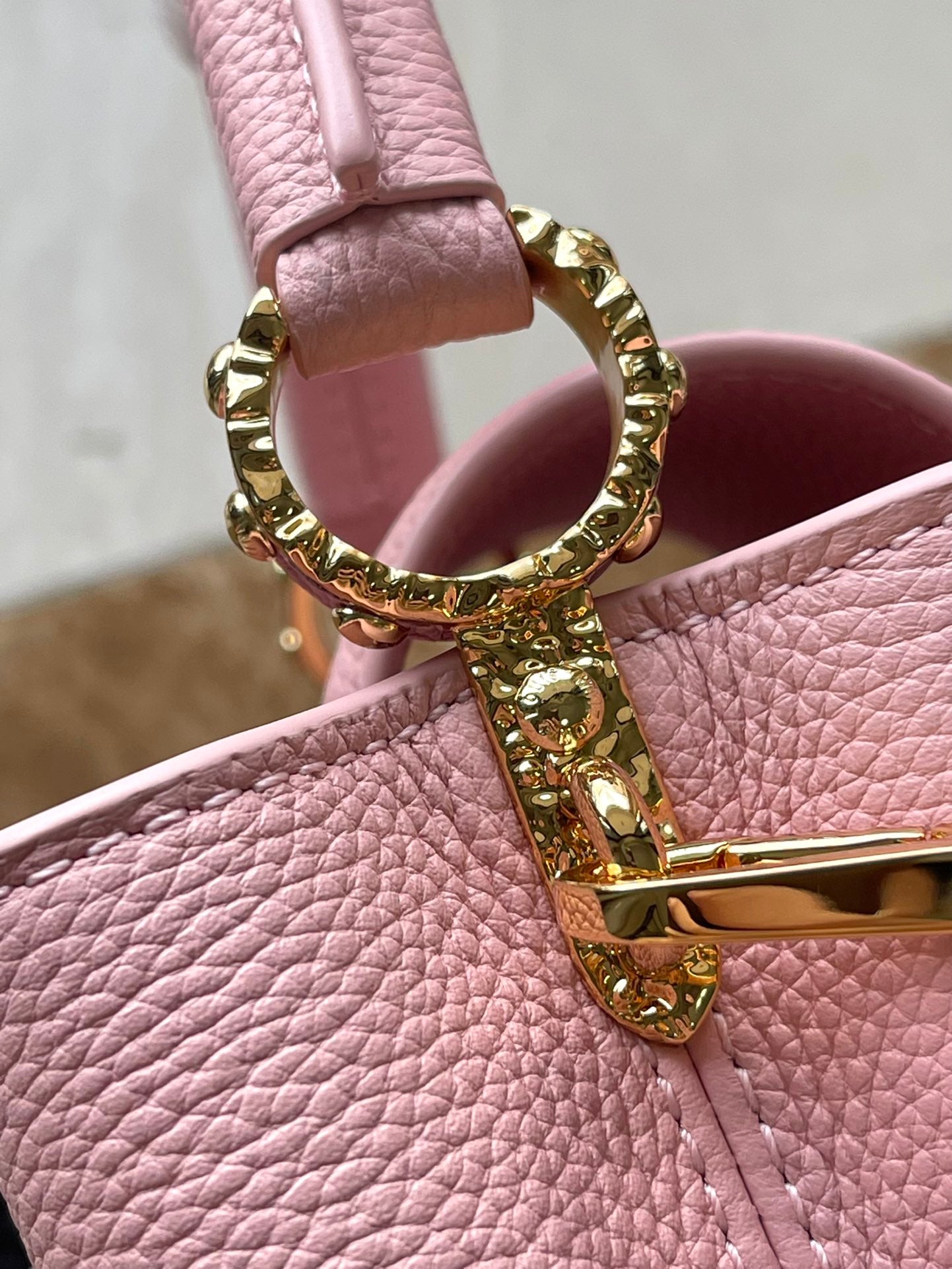 CAPUCINES EAST-WEST MINI 22 IN RÖNTGENRÖSCHEN KALBSLEDER GOLDENE HARDWARE