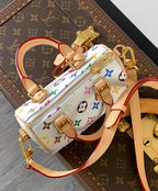 NANO SPEEDY BAG 16 IN FARBENFROHES MONOGRAMMMUSTER UND WEISS BESCHICHTETES CANVAS