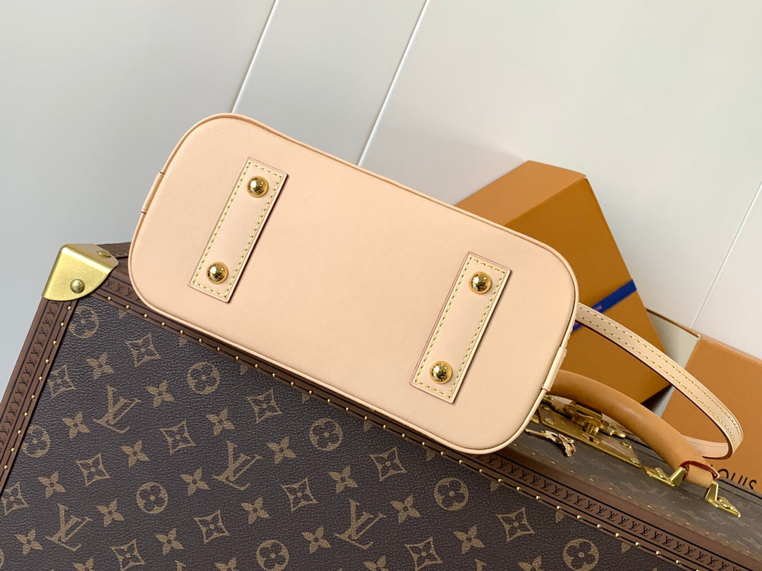 ALMA BB Tasche 23 Zoll, farbenfrohes Monogramm, Rindsleder, goldfarbene Beschläge