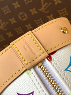 ALMA BB Tasche 23 Zoll, farbenfrohes Monogramm, Rindsleder, goldfarbene Beschläge