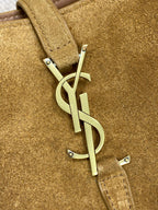 LE 37 KLEINE EIMERTASCHE 25 IN BRAUNES WILDLEDER GOLDENE BESCHLÄGE