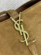 LE 37 KLEINE EIMERTASCHE 20 IN BRAUNES WILDLEDER GOLDENE BESCHLÄGE