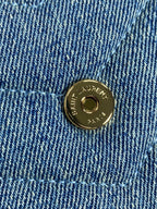 LOULOU MINI-TASCHE 20 IN BLAUEM DENIM GOLDENE BESCHLÄGE