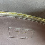 LE 5 À 7 SMALL SUPPLE 22 IN BABBY PINK CALFSKIN GOLD BUCKLE