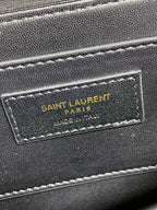 SOLFERINO KLEINE SATCHEL 19 IN SCHWARZEM KALBSLEDER GOLDENE BESCHLÄGE