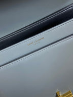 SOLFERINO KLEINE SATCHEL 23 IN DUNKELGRAUEM KALBSLEDER GOLDENE BESCHLÄGE