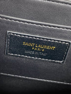 SOLFERINO KLEINE SATCHEL 19 IN DUNKELGRAUEM KALBSLEDER GOLDENE BESCHLÄGE