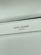 SOLFERINO KLEINE SATCHEL 19 IN WEISSEM KALBSLEDER GOLDENE BESCHLÄGE