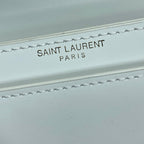 VOLTAIRE HALBMOND-SCHULTERTASCHE 24 ZOLL WEISSES KALBSLEDER GOLD-METALLIC