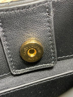 SADE HOBO 21 IN SCHWARZEM LAMMLEDER GOLDENE BESCHLÄGE