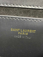 VOLTAIRE TOP HANDLE IN BOX 21 IN SCHWARZES KALBSLEDER GOLDENE BESCHLÄGE