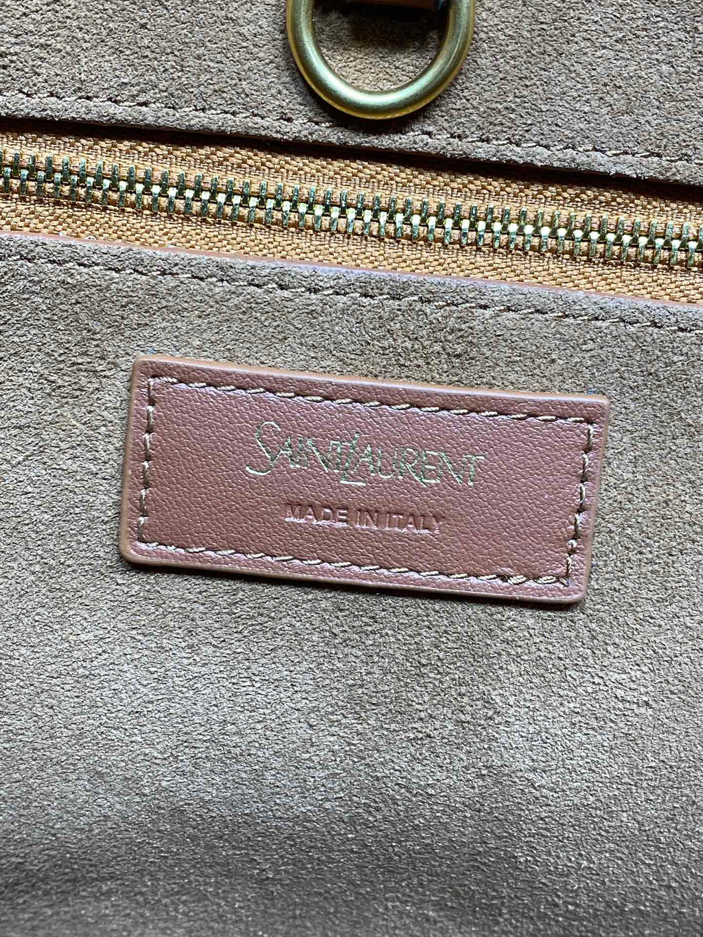 Y Tragetasche 39 Zoll, rehbraun, gemischt mit weißem Kalbsleder