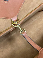 Y Tragetasche 39 Zoll, rehbraun, gemischt mit weißem Kalbsleder