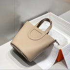 HERMES 25S IN THE LOOP 18 IN LIGHT BROWN CALFSKIN SILVER HARDWARE