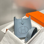 MINI NEO 18 EVELYNE BAG IN NEPAL BLUE GRAINED CALFSKIN