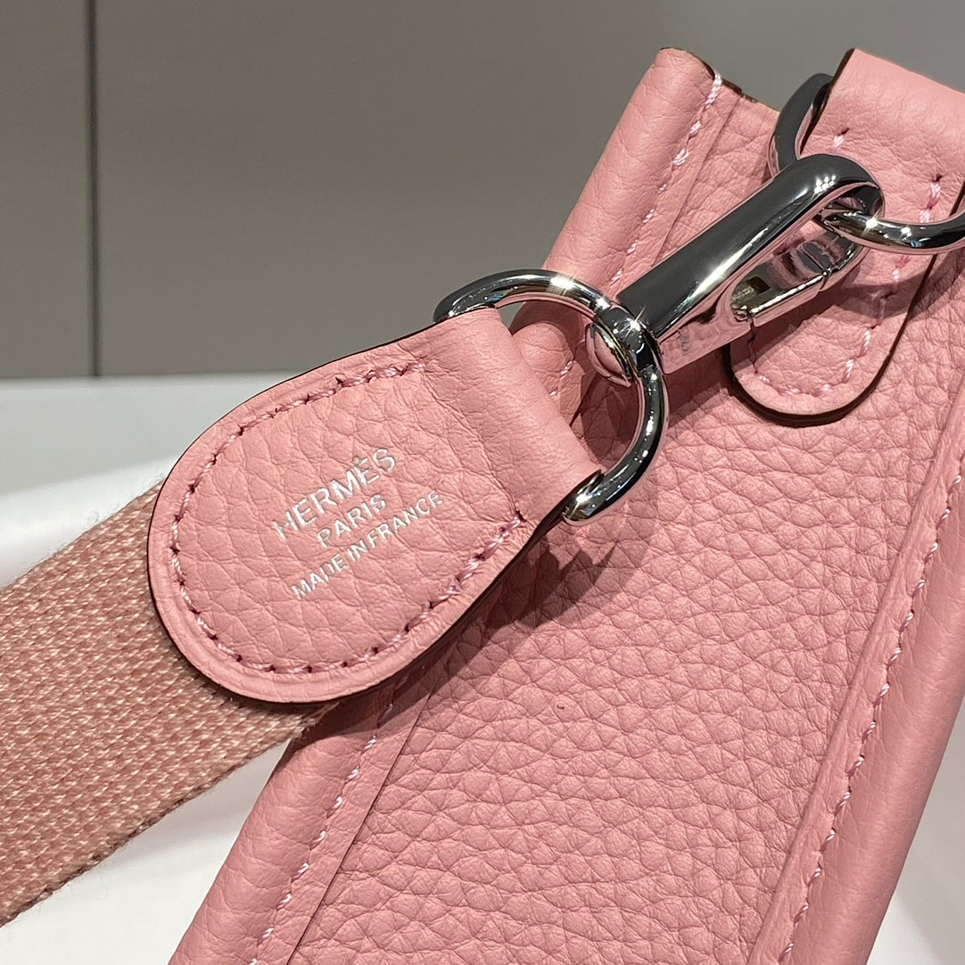 MINI NEO 18 EVELYNE BAG IN BABY PINK GRAINED CALFSKIN