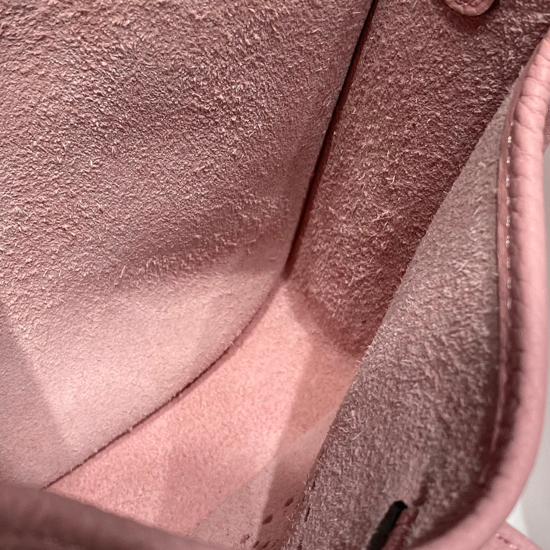 MINI NEO 18 EVELYNE BAG IN BABY PINK GRAINED CALFSKIN